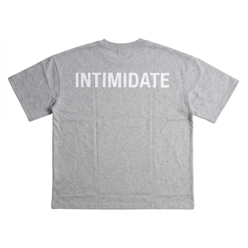 INTIMIDATE Oversized Concrete Grey Tee