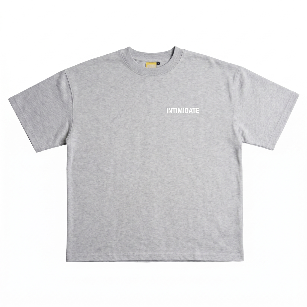 INTIMIDATE Oversized Concrete Grey Tee